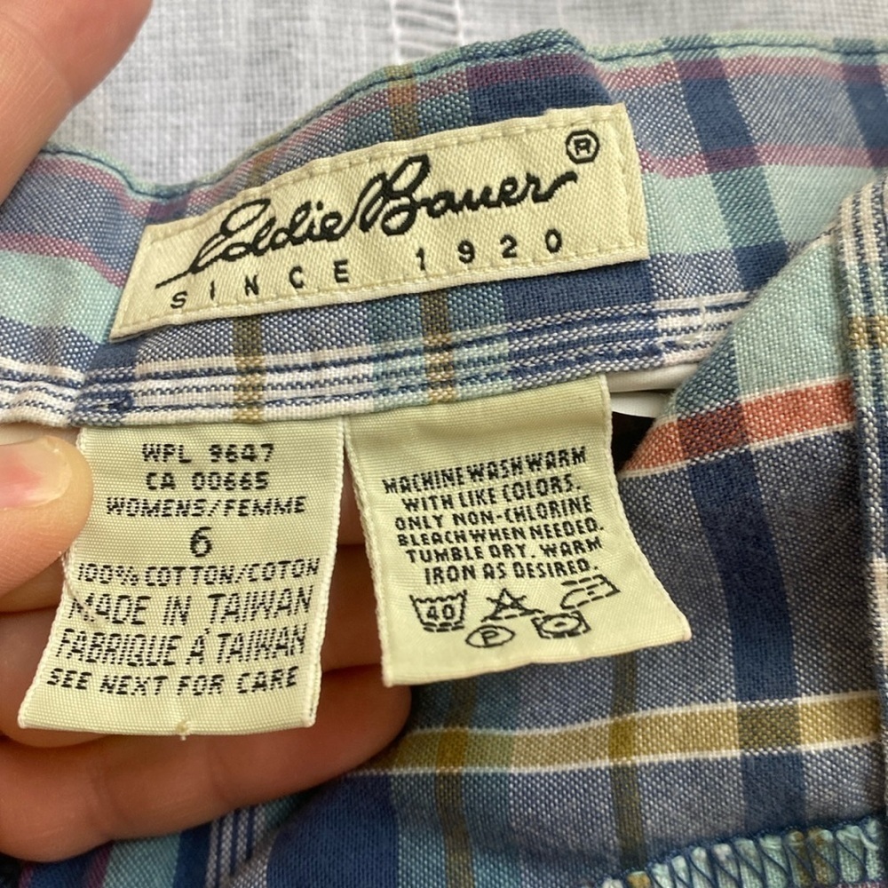 Eddie Bauer 90s plaid knee length skirt. - Picture 4 of 13